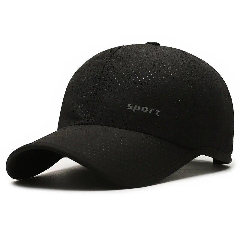 Edging Quick-Drying Hat Casual Versatile Trendy Baseball Cap Men's Fashion Outdoor Sports Breathable Black Cap Women