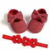 Baby Girl Princess Shoes With Flower Decoration For Spring And Fall Play