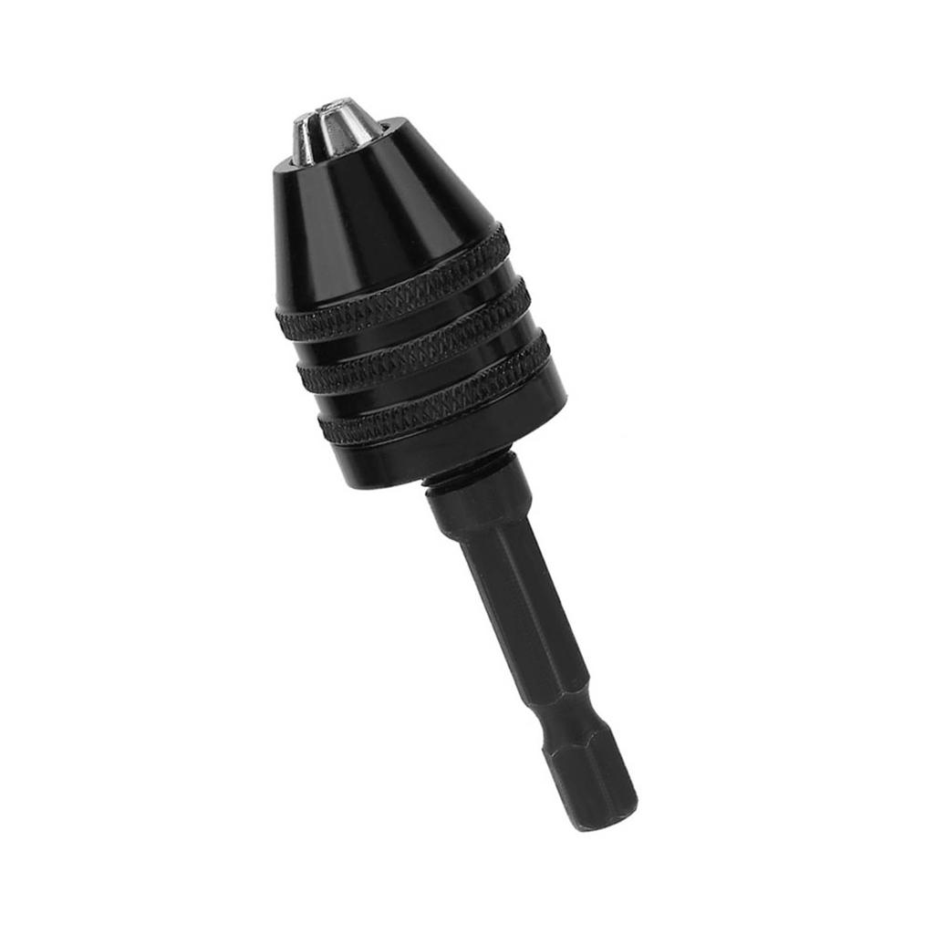 1Celsius4 Keyless Drill Chuck 0.3-6.5mm Clamping Capacity Hex Shank Adapter for   Power Drill Electric Grinder with Converter