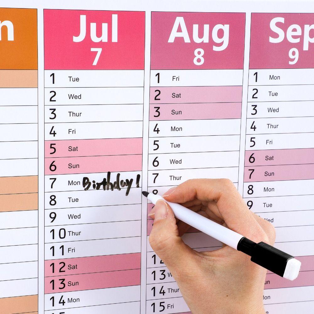 Creative Large Size Calendar 42x100cm 12 Month Calendar 2026 English Calendar  Office Stationery