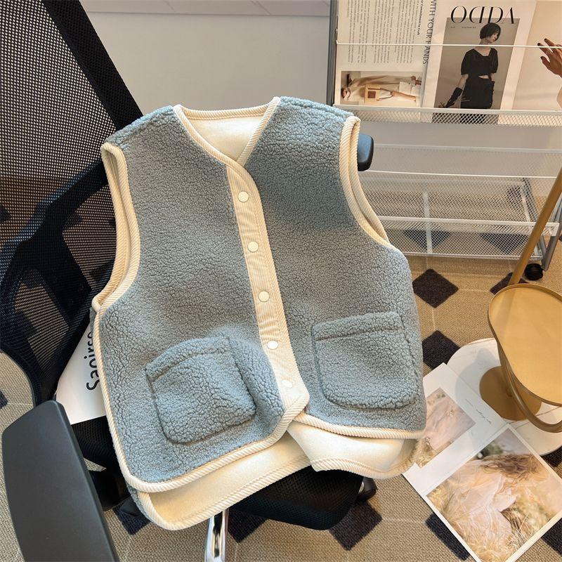 

Жилет женский утепленный зимний без рукавов топы жилет оверсайз утолщенный теплый простой повседневный жилет M синий