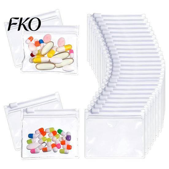 Medicine Slide Lock Bag Bags, Reusable EVA Pill Pouch, Waterproof Portable Translucent Case Pills Small Items Storage Bag, for Travel And Daily