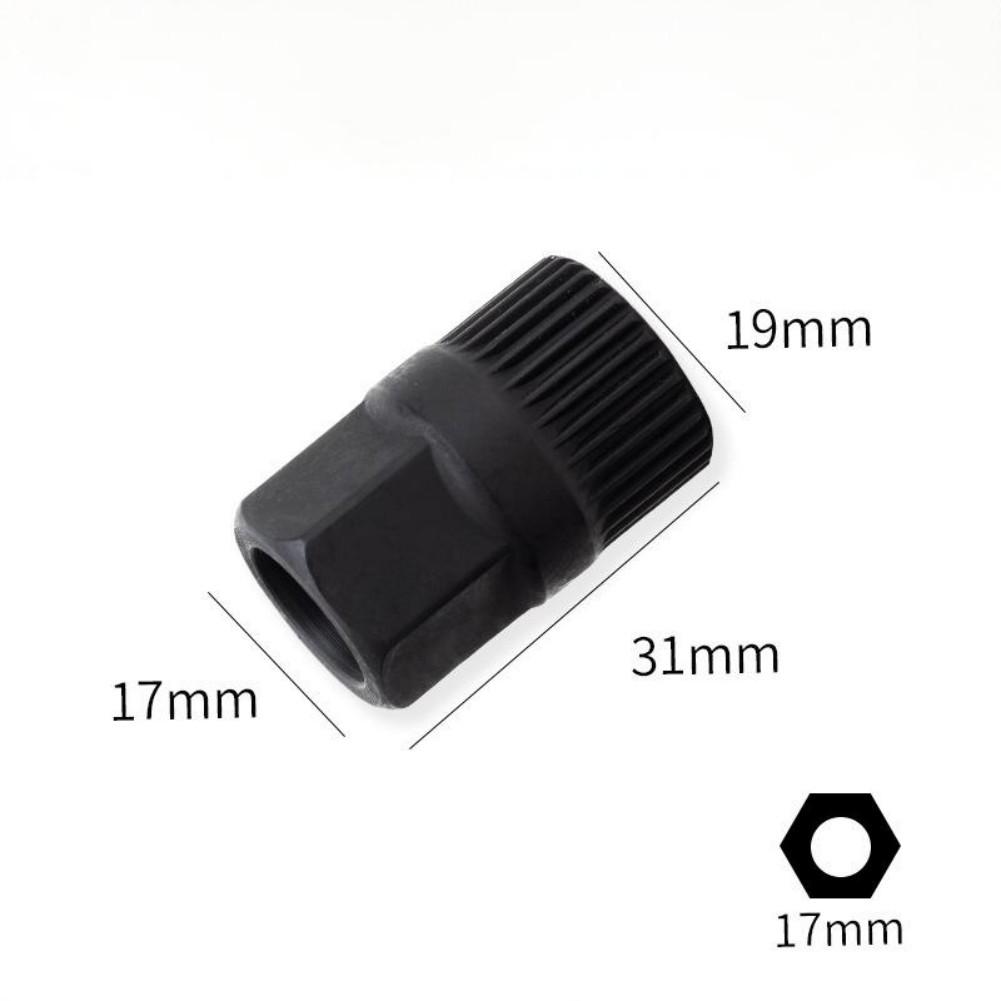 Hexagon Generator Pulley Removal Tool 33 Teeth 19mm Diameter for Alternator Clutch Wheel with Steel Construction