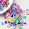 4-12mm AB-Farbe Transparente Runde Perlen für Handgefertigten Schmuck - Siebenfarbige Blasenperlen für Kopfschmuck & Kleidung
