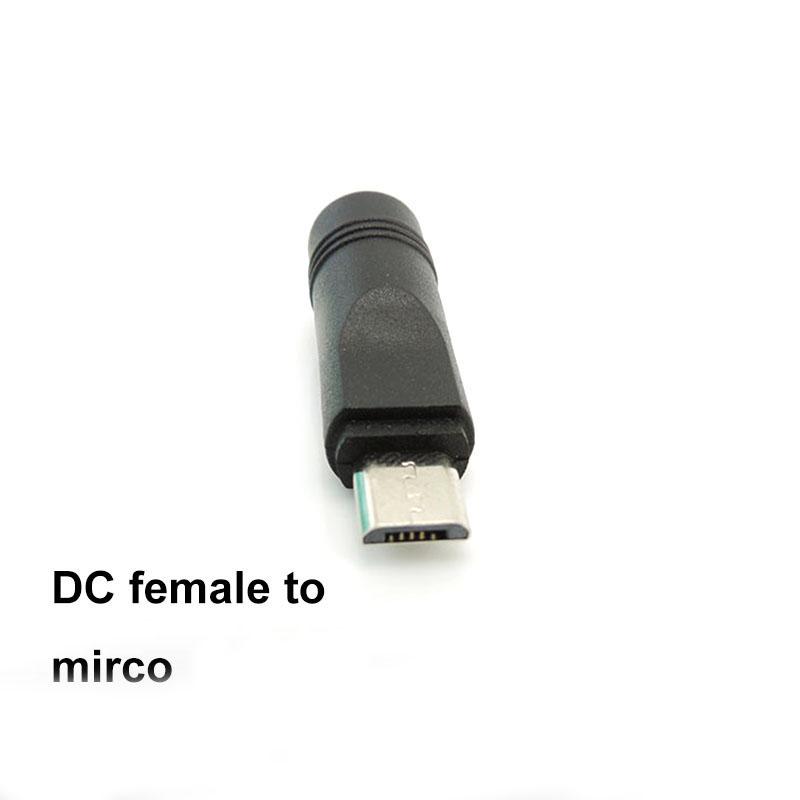 USB Mini 5pin A Male Female Mirco Type C To Dc Female Connector 5.5x2.1mm Power Charger Converter Adapter Jack Plug for Laptop
