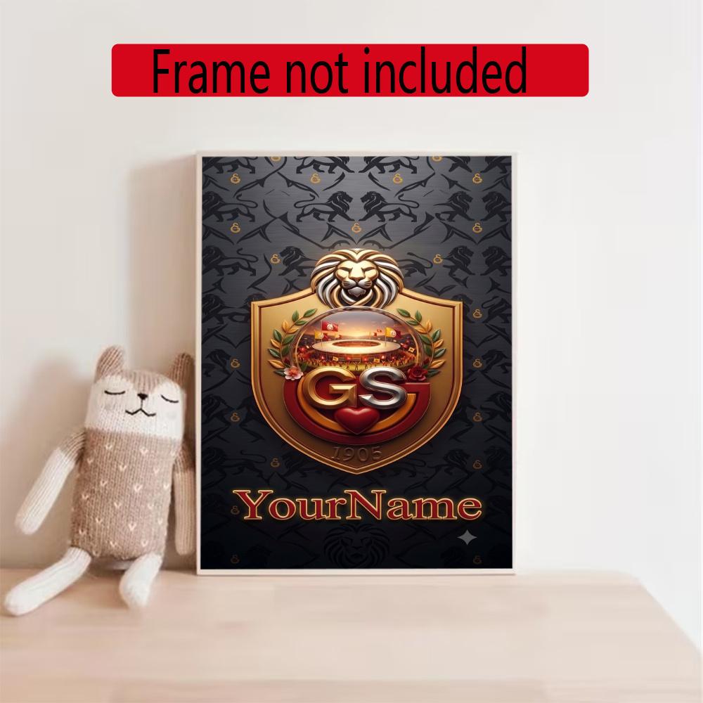 Galatasaray Personalized Name Round Diamond Painting Kit Diamond Embroidery Painting Rhinestones Mosaic Frameless Handwork Decoration Arts
