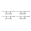4PCS 5in Boat Cleat 316 Stainless Steel Open Base Dock Cleats High Polished Yacht Dock Mooring Cleat for Speedboat