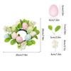 Candy Color Egg Candle Holder Flower Wreath Easter Party Decoration Desktop Home Centerpieces Table Arrangement Candles Wreath
