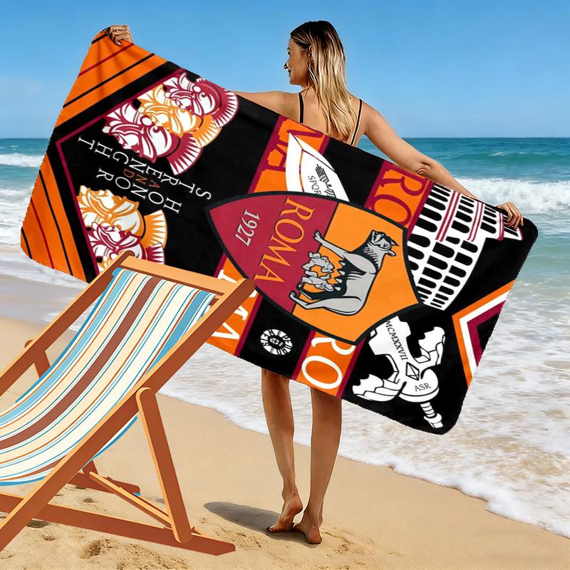 AS Roma Print Beach Towel, Large Soft Quick Dry Towel for Beach Camping Swimming