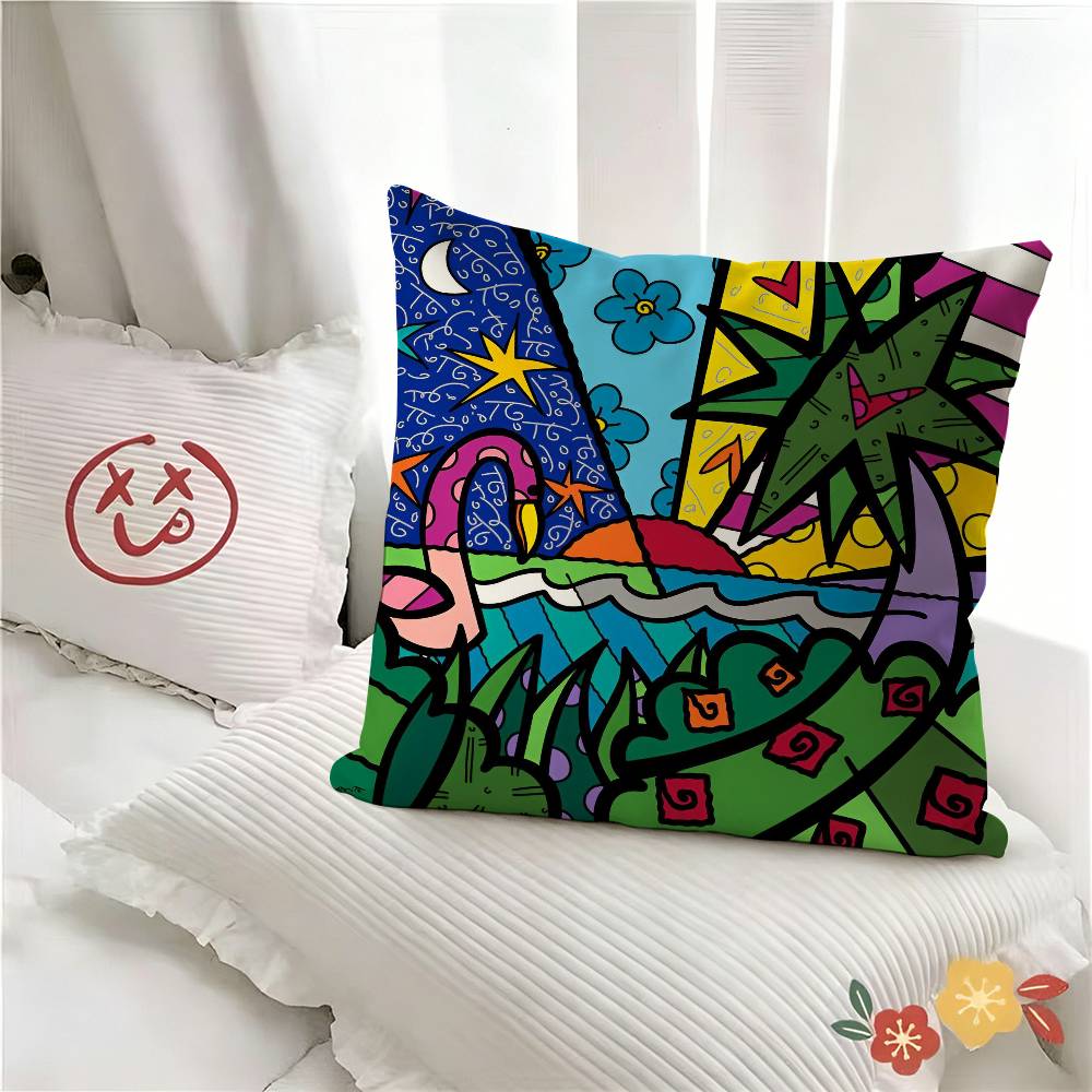 Pc BBritto Anime Pillow Case Fashion Square Pillowcase Bedroom Sofa Room Ins Decoration Leisure