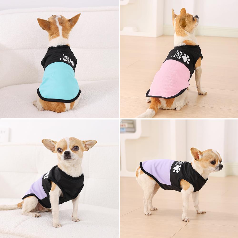 Cooling Dog Vest Summer Pet Clothes For Small Medium Dogs Cats Mesh Breathable Puppy T-Shirt Costume Lightweight Thin Pug Shirt
