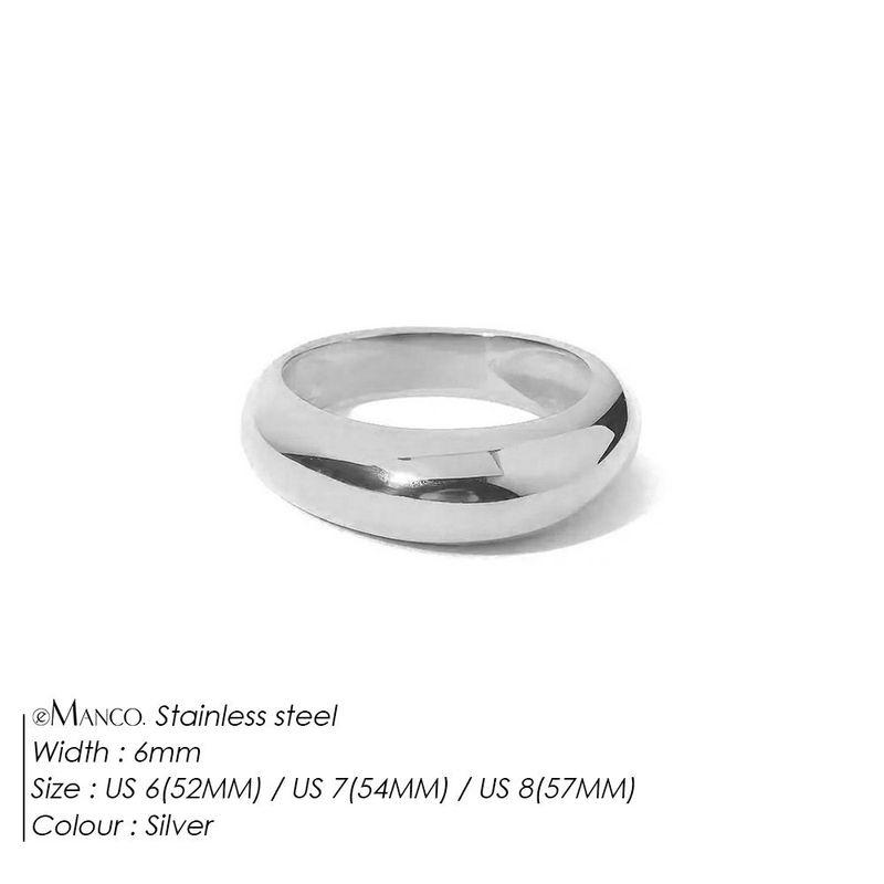 Emanco European and American Ins-Style Internet Celebrity New Stainless Steel Ring, Fashionable Niche Design, Versatile Open Ring, Direct Sales