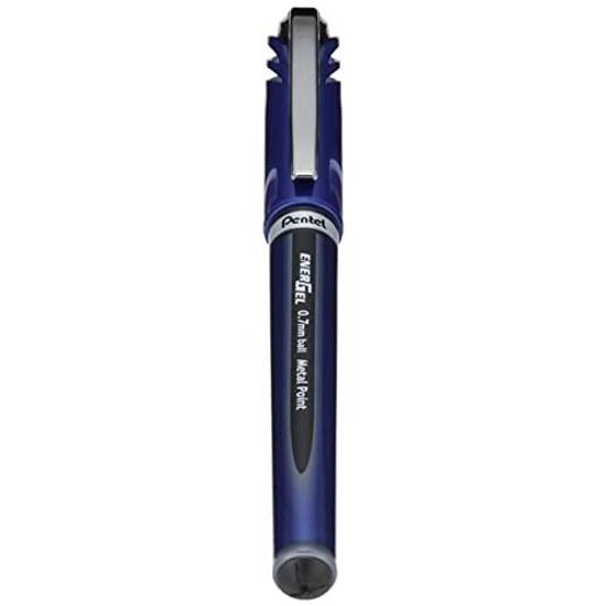Pentel Ballpoint Pen Gel Ink EnerGel Euro 0.7mm Blue Barrel XBL27-A Black 5 Pieces