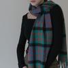 Tatiana Check Soft Lambskin 100% Wool Muffler MF8005 Green