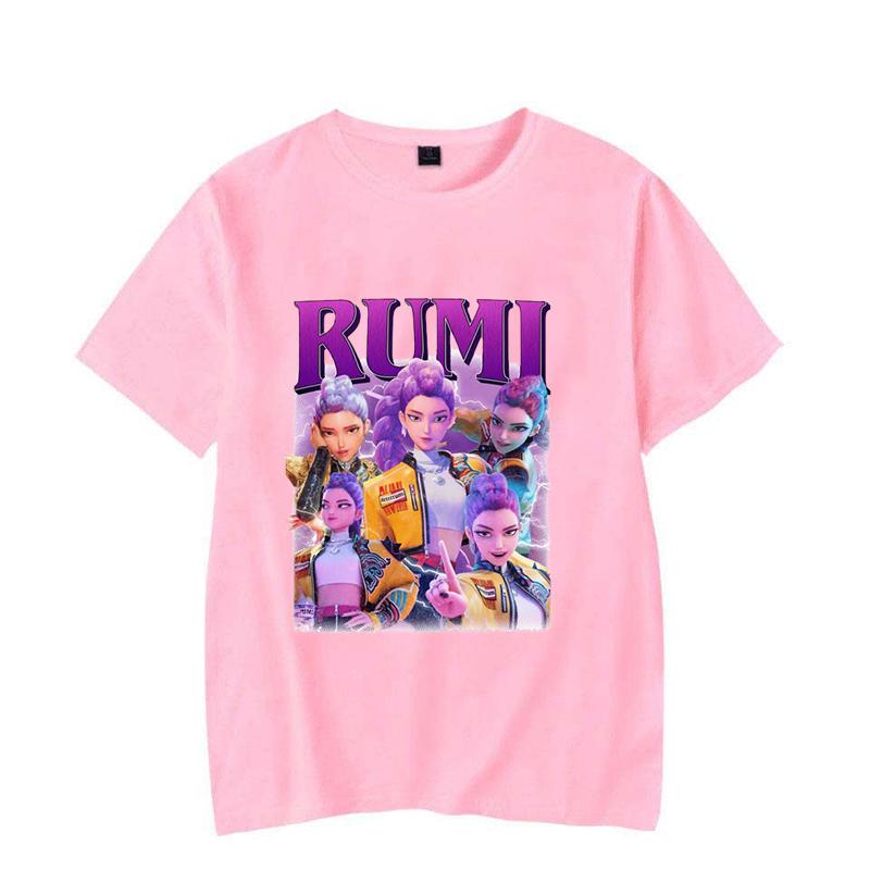 Nová K-Pop Demon Hunters Rumi potištěná trička pro ženy muže letní tričko pánské ležérní s krátkým rukávem kulatý výstřih topy trička