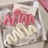 Jelly Colored Wave Hair Claw Hairpin Women Girls Fashion Design Korean Sweet Simple Irregular Hair Clip Headwear