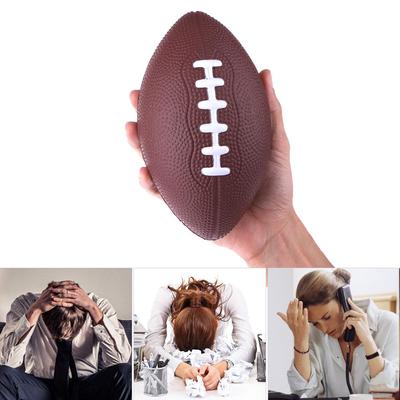 Mini Anti-stress Rugby Soft PU Stress Anxiety Sports Balls Inflation-free Brown Gifts for Kids Adults Party Games Props