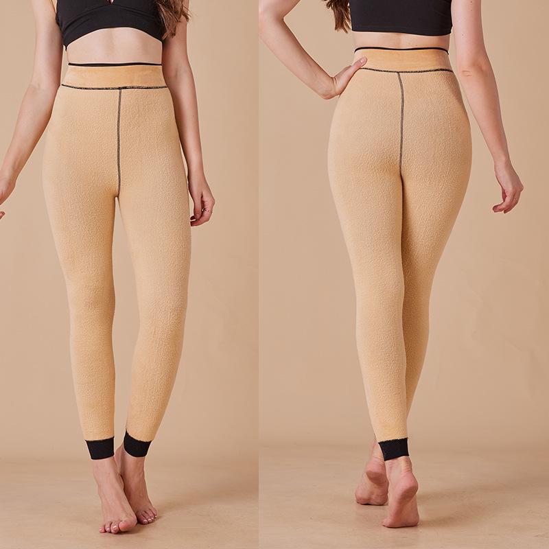 Women's Sheer Fleece-Lined Nine-Point Leggings: Fake Transparent, Autumn/Winter, Thickened, Warm, Plus Size, One-Piece Pantyhose.