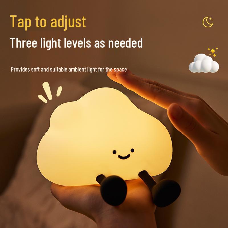 Cloud Silicone Rechargeable Night Light - Creative Bedside & Desk Atmosphere Lamp Y
