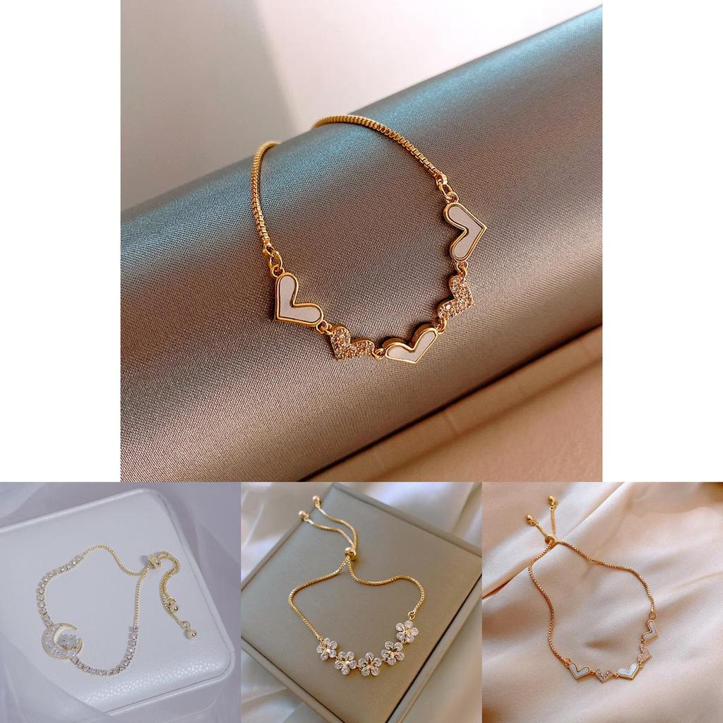 Flower Jewelry Hand Chain With Cubic Zirconia For Women Gift Occasion