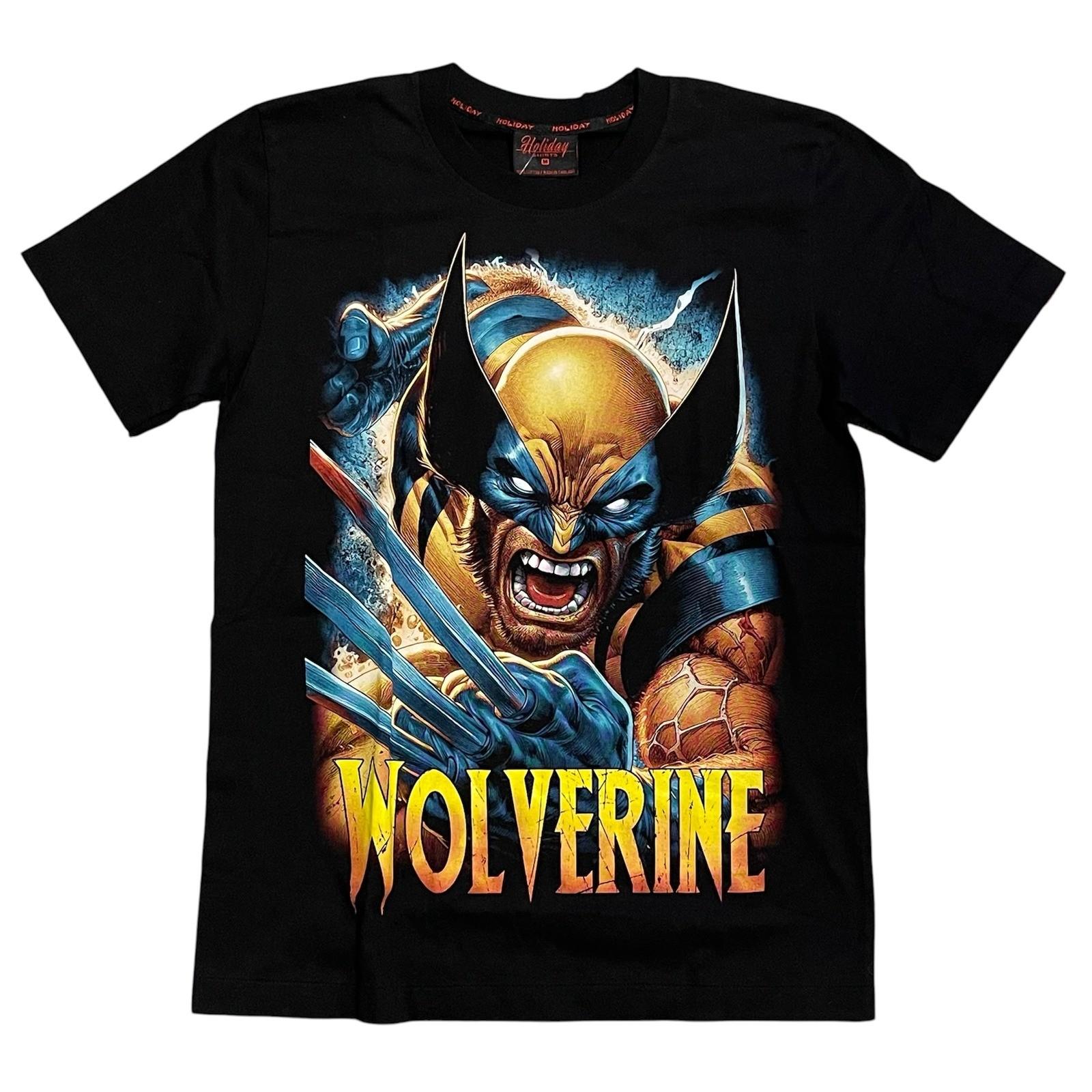 Holiday Shirts Wolverine Marvel Graphic Tee Mens Medium Black Cotton T-Shirt NEW S разноцветный