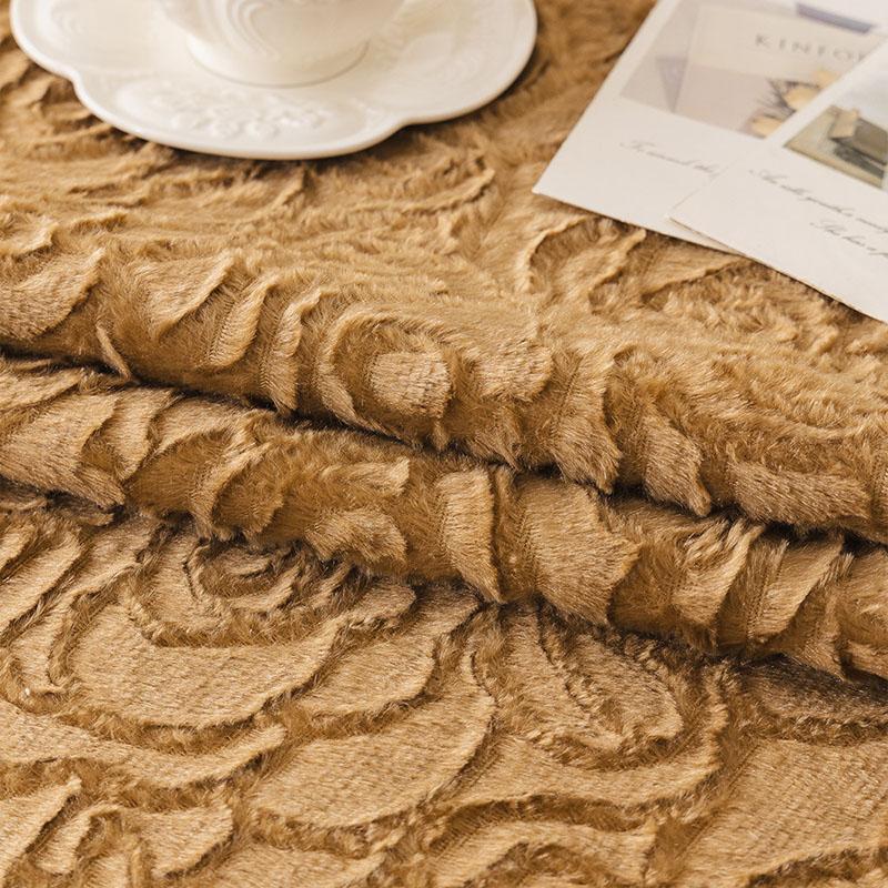 New Rose Velvet Jacquard Sofa Cover Retro Irregular Sofa Cushion For Autumn Winter Non-Slip Full Cover Furniture Protector