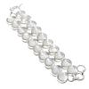 White Chalcedony Gemstone Handmade 925 Sterling Silver Bracelet 7-8" A1A51