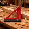 Precision Aluminum Alloy Carpenter Square 90° Triangle Ruler with Hole Positioning - Multi-Functional Measuring & Marking Tool