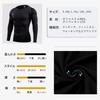 Muxuryee Compression Long Sleeve Sports Size 323 Large Men's Shirt, Undershirt, Sweat-Wicking, Quick-Drying, Black,