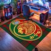 Royal Emblem Checkerboard Background carpet Living room and bedroom mats Suitable for all seasons Doormat Protective pad Fashion