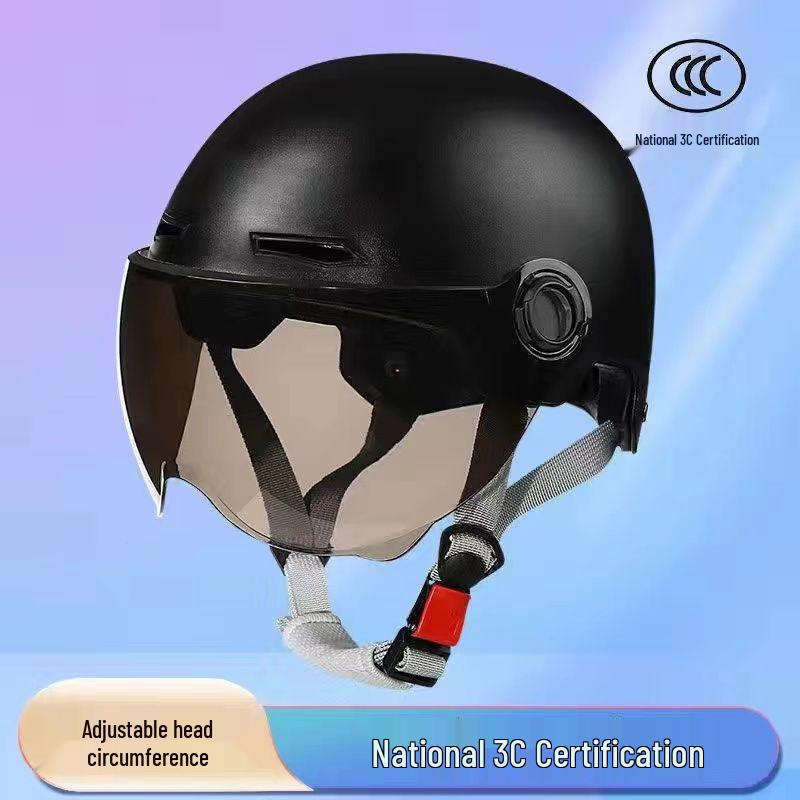 "3C Certified Warm Electric Motorcycle Helmet for Men & Women - Cold Protection for Autumn & Winter"