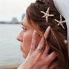 2pc Fashion Personalized Women Hair Clip Elegant Imitation Pearl Starfish Headwear Girls Wear Daily Party Jewelry Hair Accessory