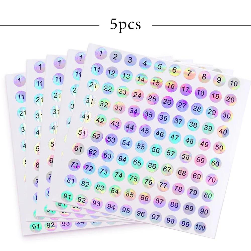 

5 шт. номер наклейки этикетка лак для ногтей цветной гель лак клей флакон помада типсы дисплей марка нумерация маникюрный инструмент