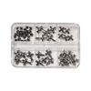 Retro Cross Heart Grid Nail Art Accessories - Gold & Silver Decorations Box