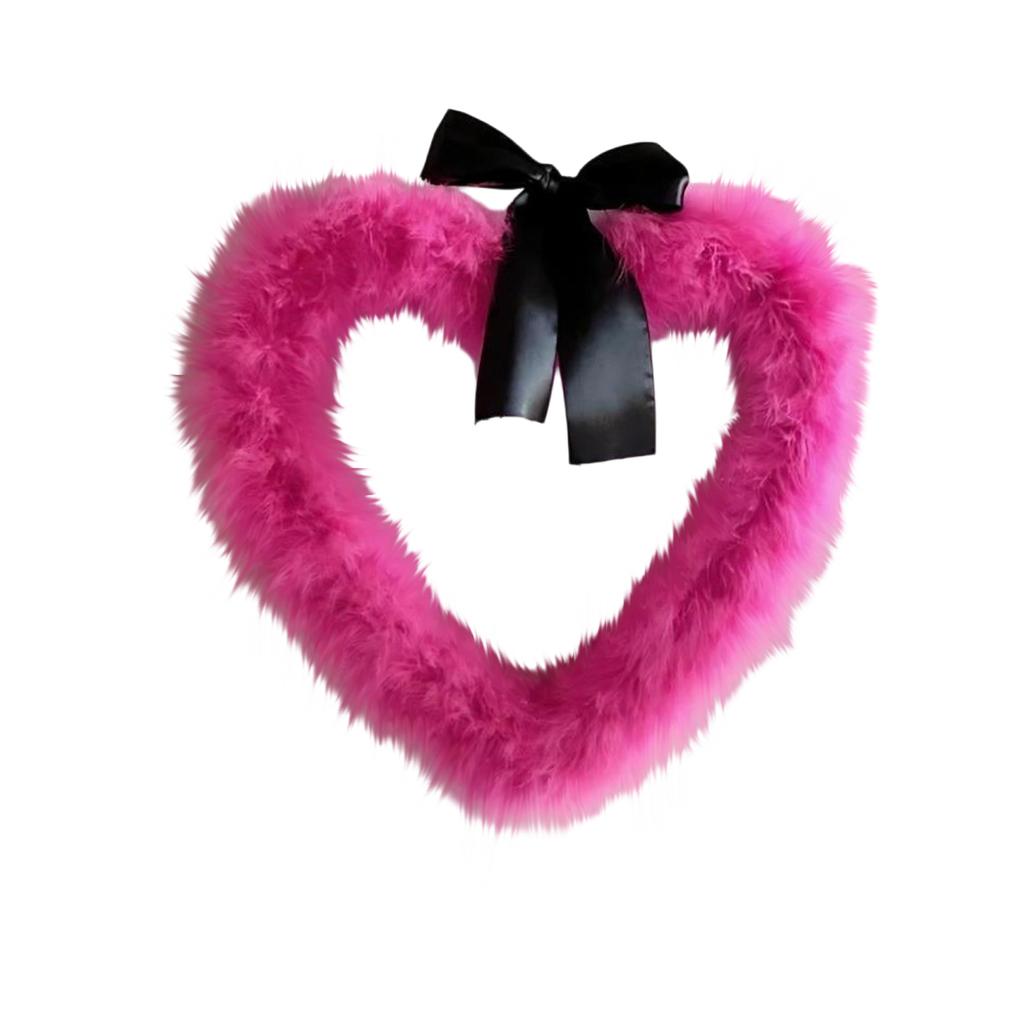 Large Heart,shaped Bow Wreath, Valentine's Day Scene Decoration Props, Valentine's Day Decorative Hanging Ornaments And Display Items.