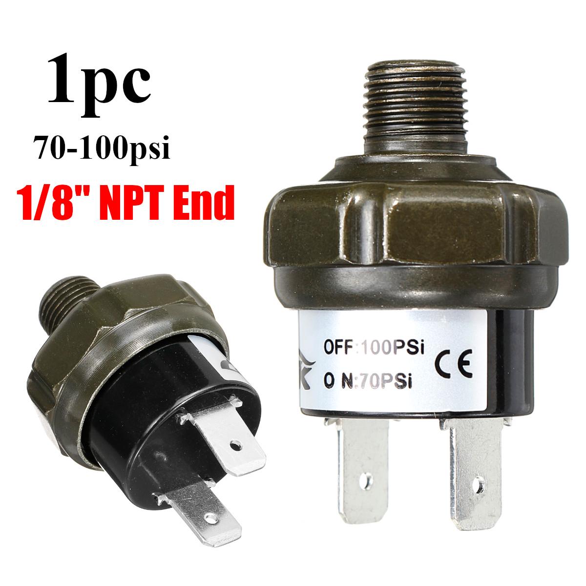

70-100/120-150PSI Air Compressor Pressure Switch 1/8 NPT 12V/24V For Train Horn For 12V/24V DC Compressors Electrical Equipment