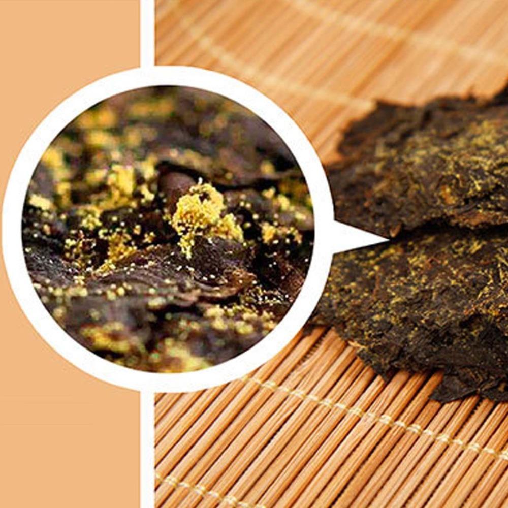 Anhua Fu Brick Tea 1000g Golden Flower Dark Tea Healthy Loose Leaf Brick