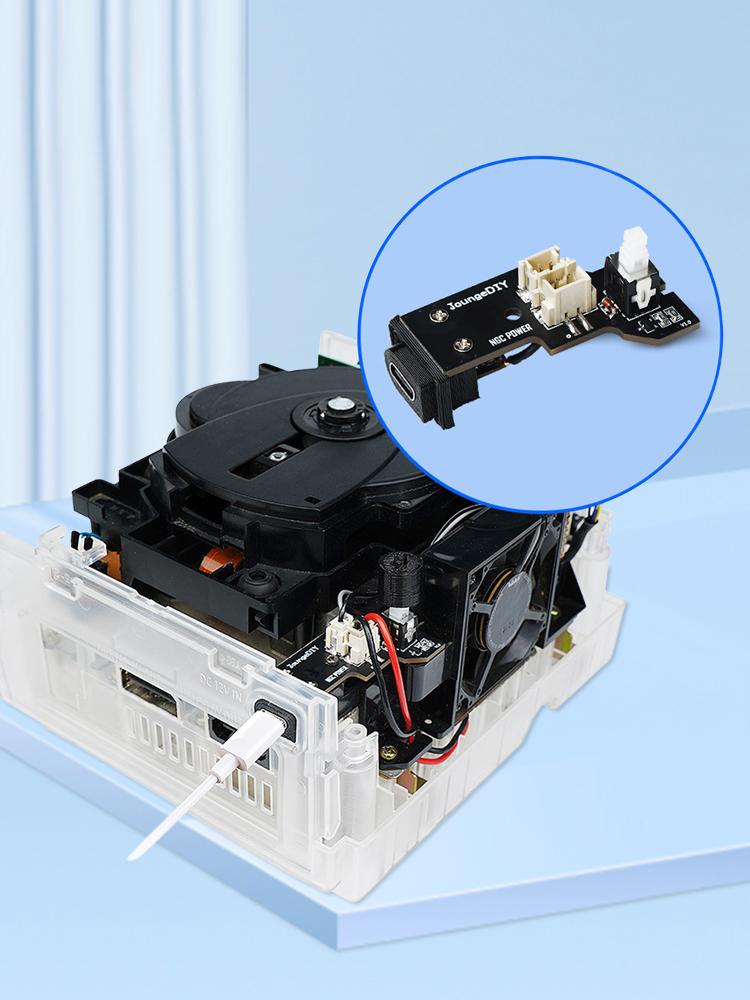 NGC Game Cube Power Adapter Type-C Port Replace DC/Type C PSU Mod Multi-Purpose Dedicated Power Adapter Gaming Accessories