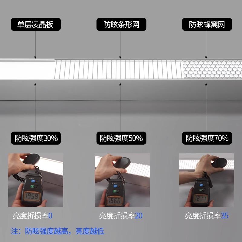 Office Chandelier, Conference Room Seamless Splicing Station Minimalist Office Chandelier Led Eye Protection Anti-glare Strip Light