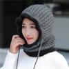 WTEMPO Autumn Winter Knitted Pullover Hats Women Large Solid Color Ear Protection Outdoor Cycling Windproof Scarf Hats