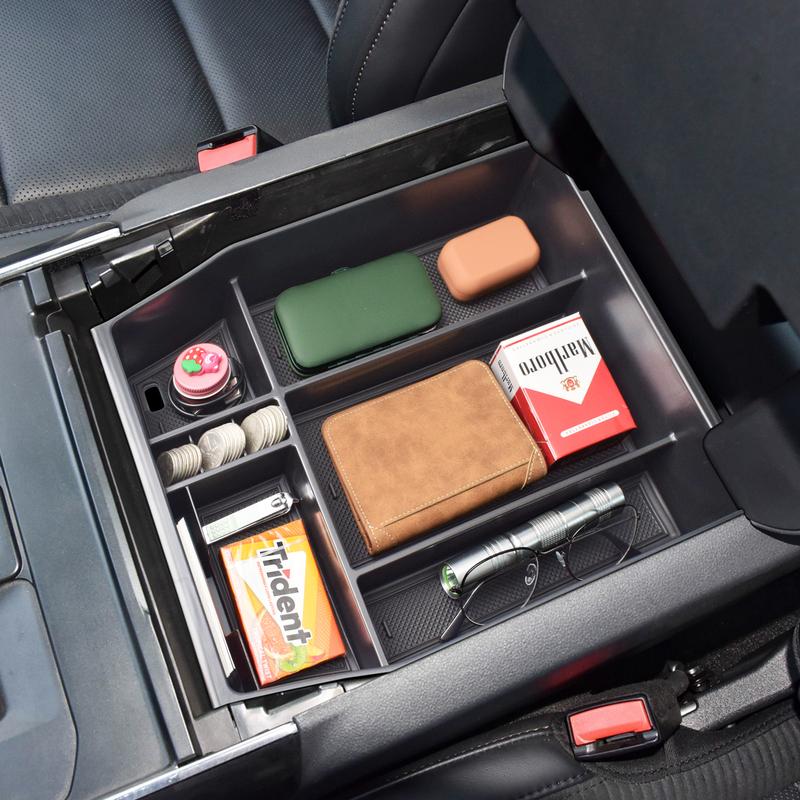 Center Console Organizer for Ford F150    2024 Armrest Car Storage ABS Accessories Storage ert Tray Secondary Box