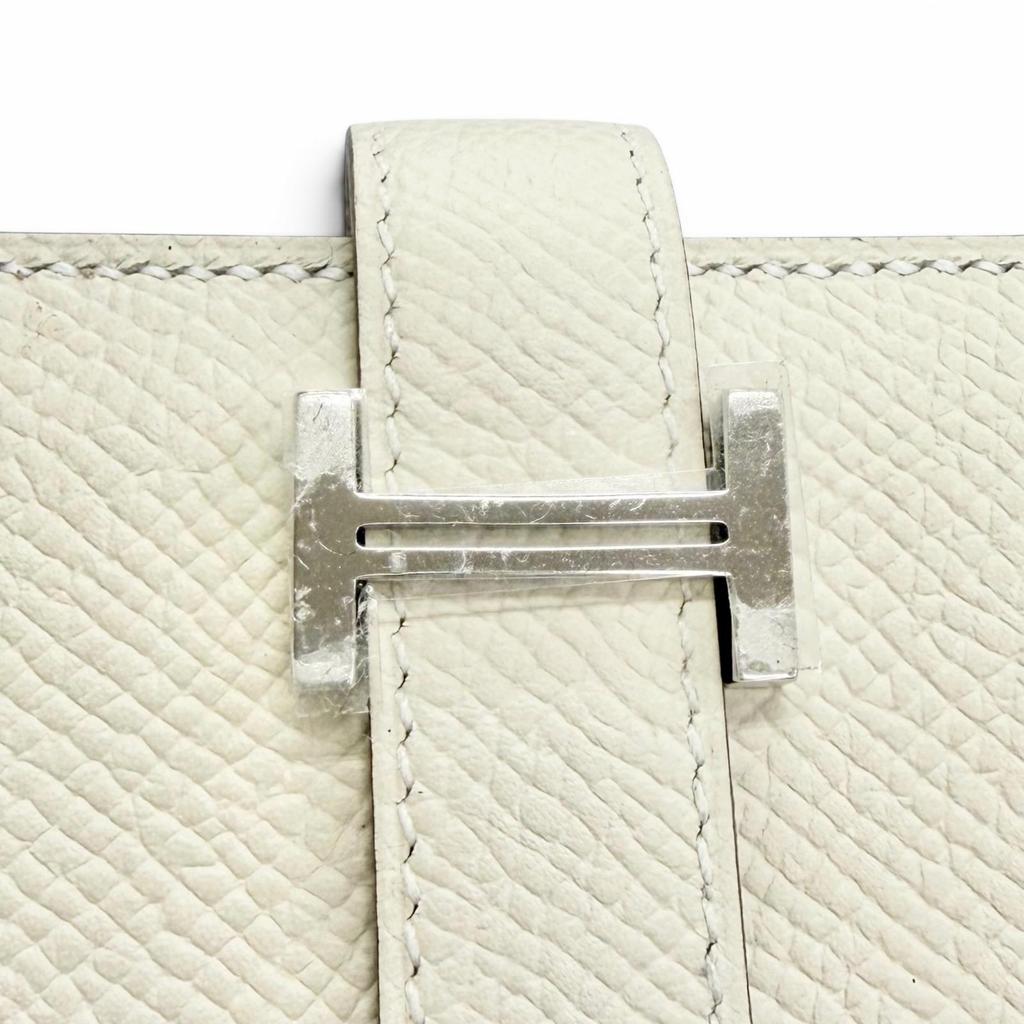 Pristine HERMES Bifold Wallet Bearn Mini Coin case compact wallet Epsom Leather Used