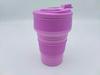 Creative Portable Folding Silicone Coffee Cup with Lid and Custom Logo