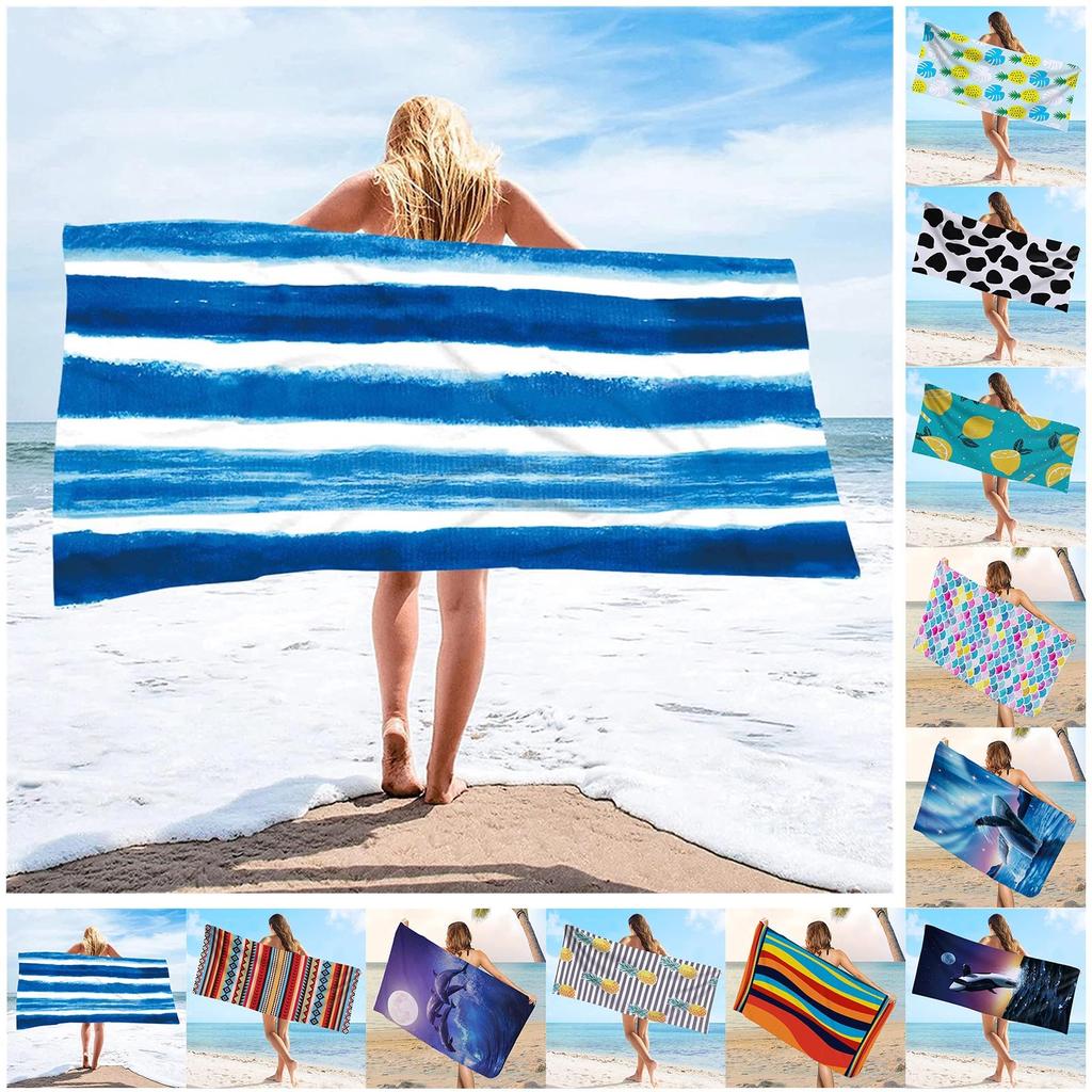 Buy Microfiber Beach Towel Super Lightweight Colorful Bath Sandproof