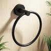 Bathroom Wall Towel Hoop with Round Metal Frame and Hardware Kit for Hand Towel Reach in Guest Washroom Wall Use