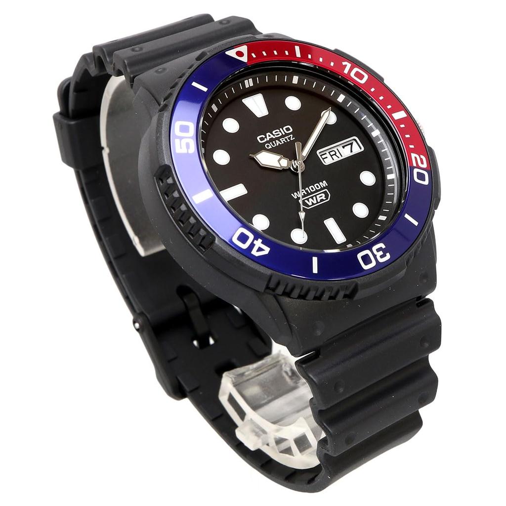 CASIO Standard Quartz Watch Black with Pepsi Color Bezel MRW-230H-1E2V Men's (Overseas Model) [Used]