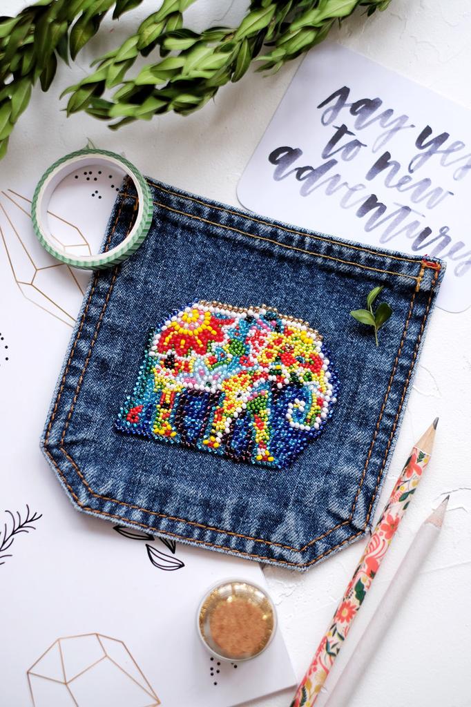 Sett for perlebroderidekorasjoner på naturlig kunstlerret Abris Art Pattern Canvas Animals