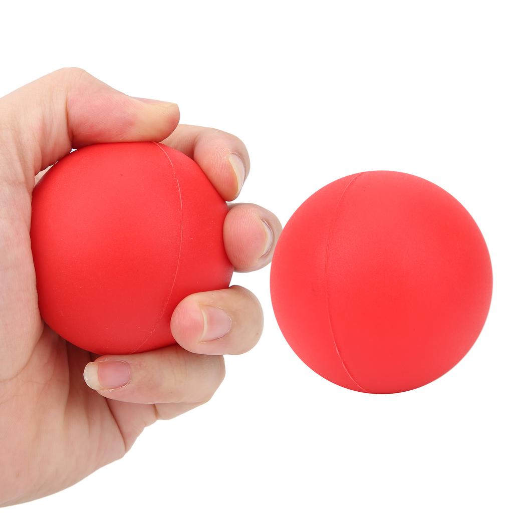 2 szt. Kulka do masażu z żelu krzemionkowego, piłka do jogi i fitnessu do łagodzenia bólu i stresu, terapia punktów spustowych, czerwona
