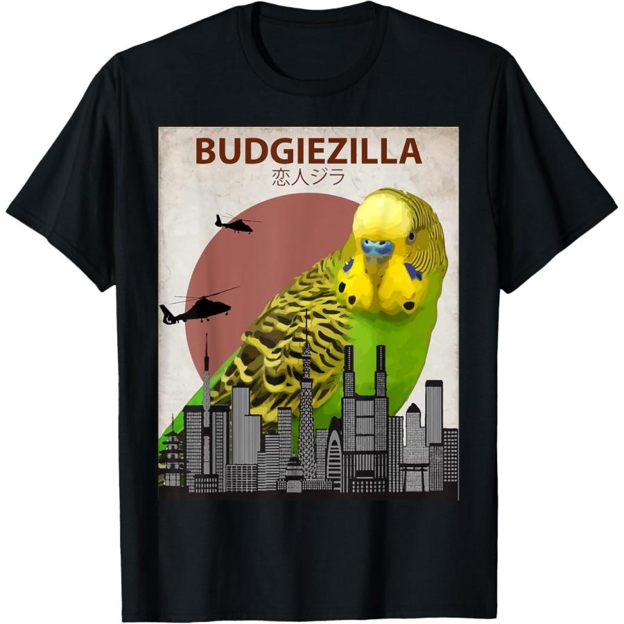 

Budgiezilla _ Budgie T-Shirt for Budgerigar Parakeet Lovers T-Shirt(1) XXXXXL чорний