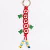 Trendy Love Cherry Keychain Ins Style Colorful Woven Rope Keyring Bag Charms Handbag Hanging Decoration Keycord Gifts